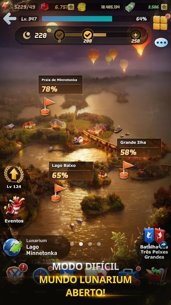 Captura de Ace Fishing com um peixe grande em primeiro plano